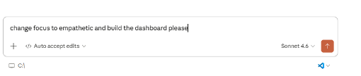 Operator request for an empathetic reading and the dashboard